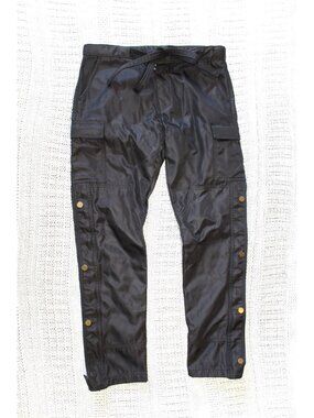 MNML Snap Zipper II Men's Cargo Pants Black nylon size W31/L31 Streetwear
